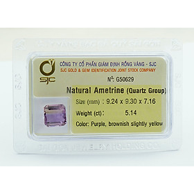 Mua Mặt Đá Quý Ametrine Tự Nhiên Kiểm Định Mài Giác Vuông - 50645
