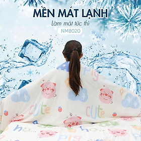 Mua  CHĂN HÈ MÁT LẠNH  Mền lạnh I Cool Advance NIN House NM8020 1m6x2m1 hình heo hồng cute| Chăn chần Ice Silk