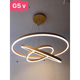 Mua Đèn thả 3 vòng 40-60-80 mầu vàng và nâu DT