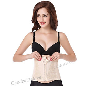 Gen Nịt Bụng Định Hình Eo Thon Thẳng Cột Sống Vải Ren
