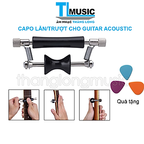 Capo Lăn - Capo Trượt Dùng Cho Đàn Guitar Acoustic CP03 ( Tặng Kèm 3 Pick Gảy )