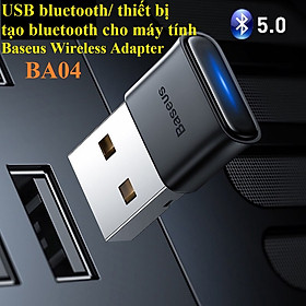  USB Bluetooth / thiết bị tạo bluetooth cho máy tính Baseus Wireless Adapter BA04 - Hàng chính hãng