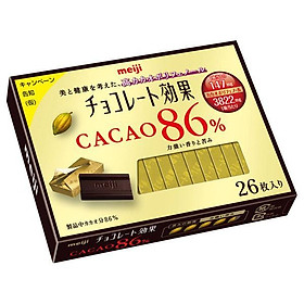 Meiji Hộp 26 miếng socola đen với 86% cacao (130g)