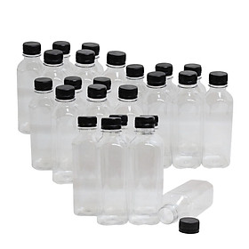 Combo 20 chai nhựa PET Chấn Thuận Thành đựng trà sữa, nước ép 330ml - chai vuông kèm nắp (PET3020T-V-20)