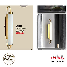 AZP - ĐÈN ỐP VÁCH / ĐÈN TRANG TRÍ / ĐÈN TREO TƯỜNG PHÒNG KHÁCH, PHÒNG NGỦ, NHÀ HÀNG, KHÁCH SẠN AZP-VKB003 phong cách đương đại, hàng nhập khẩu AZP