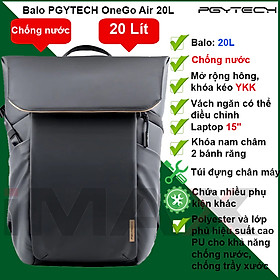 Balo máy ảnh PGYTECH OneGo Air 20L (Obsidian Black) - Hàng chính hãng