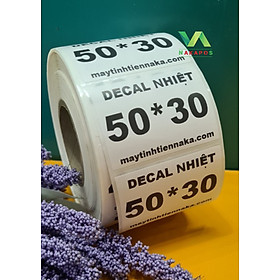 Mua Giấy in tem trà sữa 50x30mm (~800tem/cuộn)
