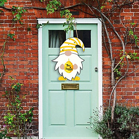 Happy Bee's Day Gnome Sign Indoor Outdoor Door Hanging Spring Door Decor