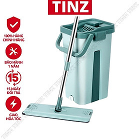 Mua Cây lau nhà  bộ chổi lau nhà tự vắt thông minh 2 ngăn 360 độ TINZ|Mã Sdoc