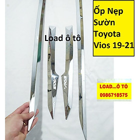 Ốp Sườn, Nẹp Sườn Xe Toyota VIos 2023-2014 Mạ Crom Sáng Bóng Cao Cấp Nhất Thị Trường
