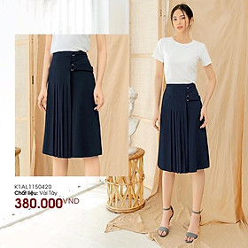 Thời trang HeraDG Chân váy A xếp ly 1 bên