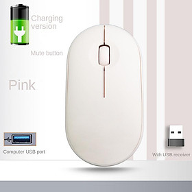 Chuột Không Dây Bluetooth Máy Tính Chế Độ Kép Chuột Game Im Lặng Sạc Chuột Với USB Mouse Thích Hợp Cho Máy Tính Laptop - one