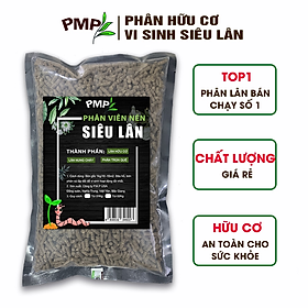 Phân tan chậm vi sinh siêu lân PMP bón cho hoa hồng, cây cảnh, rau sạch dạng viên nén 2kg