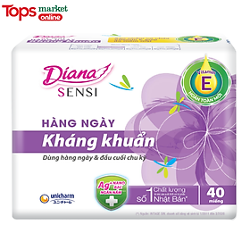 Băng Vệ Sinh Diana Sensi Kháng Khuẩn Hàng Ngày Gói 40 Miếng