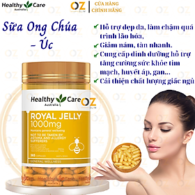 Sữa Ong chúa Healthy Care Royal Jelly Úc Hỗ trợ đẹp da