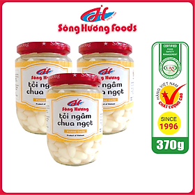 3 Hũ Tỏi Ngâm Chua Ngọt Sông Hương Foods Hũ 370g