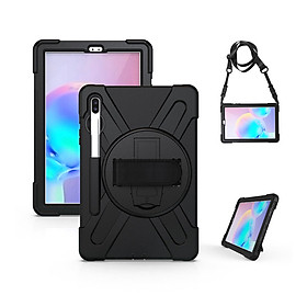 Ốp lưng dành cho Samsung Galaxy Tab S7/Tab S7 Plus chống sốc dựng máy có dây đeo vai và tay