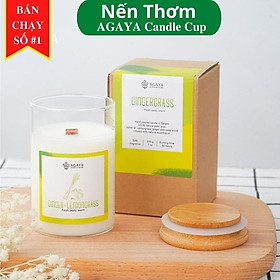 Nến Thơm AGAYA Candle Cup hương sả chanh, gừng và gỗ hoàn đàn - Mùi GINGERGRASS