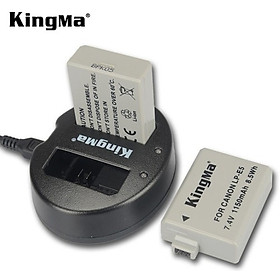 Bộ Combo 2 pin + 1 sạc đôi Kingma LP-E5 - Hàng chính hãng 