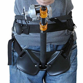 Pro Offshore Fishing Fighting Belt Stand Up Rod Holder Waist Harness Gimbal
