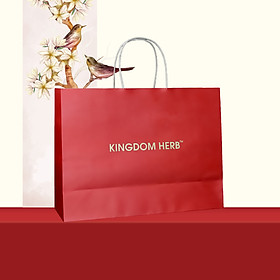 Túi giấy màu đỏ Kingdom Herb kích thước 32x24x11 cm