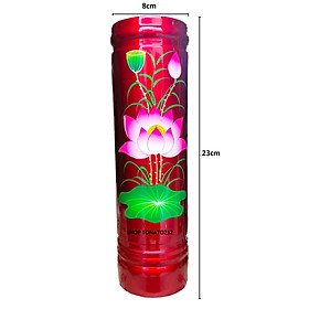 Mua ỐNG ĐỰNG NHANG HOA SEN ĐỎ CHIÊU TÀI TẤN BỬU CAO 23CM 27CM 32CM