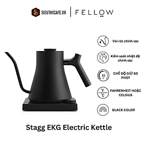 Mua Ấm rót nước điện Fellow Stagg EKG 0.9L Matte Black - Stagg EKG EU  220V  F Plug   Hàng chính hãng - BH 1 năm  