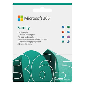 Phần mềm Microsoft 365 Family English APAC EM Subscr 1 Year - Hàng chính hãng