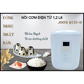 Nồi cơm điện tử Joou RC23-12 1,2 lít, 3 mâm nhiệt, Công nghệ nấu 3D làm nóng đa chiều, điều khiển điện tử- Công nghệ Nhật Bản