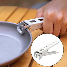 Lightweight Pan Gripper Handle Tongs Clip Length 4.88inch Hot Plate Holder Lifter Camping Hot Bowl Pots Gripper for Outdoor Barbecue