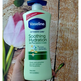 Sữa dưỡng thể Vaseline xanh lá Total Moisture Aloe Fresh Hydrating Body Lotion 725ml mẫu mới