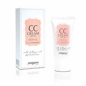 Kem Nền Collagen CC Nagano Japan 20ml Có Chất Chống nắng Với Chỉ Số SPF35 - CC Cream Nagano 20ml - Tạo lớp nền trang điểm tự nhiên nhất