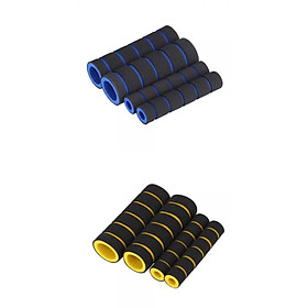 2 Set 4 In 1 Motorcycle Foam Nonslip Handle Handlebar Covers Yellow & Blue