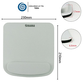 Miếng lót chuột có đệm cổ tay mềm mại và thoải mái SMAMA size 23x21cm - Hàng Chính Hãng