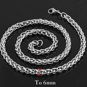 Dây chuyền nam titan cao cấp thời trang rẻ titan thép không gỉ bông dừa trangsucpt 6mm PTDCNA171