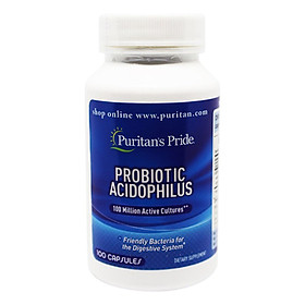 Thực Phẩm Chức Năng - Viên Uống Bổ Sung Lợi Khuẩn Puritan'S Pride Probiotic Acidophilus (100 Viên)