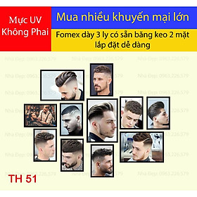 Bộ tranh FOMEX dán tường tiệm cắt tóc nam. Mã TH51