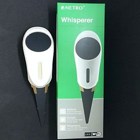 Mua Thiết bị cảm biến độ ẩm trong đất và báo nhiệt độ và ánh sáng Whisperer điều khiển bằng wifi thông qua app Netro Home trên điện thoại thông minh