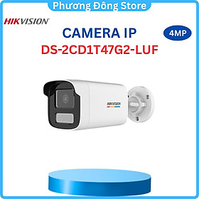 Camera IP HIKVISION 4MP Thân trụ DS-2CD1T47G2-LUF hình ảnh màu sắc 24/7, micro thu âm, trợ sáng ban đêm lên đến 50m ,.-Hàng chính hãng