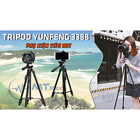 Mua Chân tripod YunFeng 3388 kèm remote bluetooth - Giá đỡ 3 chân chuyên dụng cho máy ảnh  điện thoại  DSRL - Quay phim  quay tiktok  chụp ảnh selfie - Chiều dài 43cm - 1.3m - Cấu tạo hợp kim chắc chắn  bền bỉ - Có túi đựng  dễ dàng gấp gọn - Hàng nhập khẩu