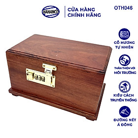 Mua Hộp Để Trang Sức Bằng Gỗ Hương Dáng Trơn Có Mã Khóa Số An Toàn Bảo Mật - OTH046