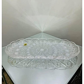 Đĩa Bầu Dục Pha Lê Mài M57 Bohemia – Tinh Hoa Nghệ Thuật Từ Tiệp Khắc Hàng chính hãng