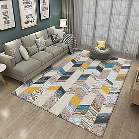 Nordic Style Printing Carpet Kids Crawling Mat for Living Room Tea Table
