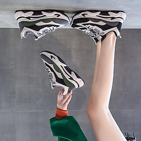 Khuyến mại giày nữ giá thấp nhất ưu đãi tốt nhất khử mùi giày đôi giày nhỏ màu trắng giày chạy bộ - Màu xanh lá cây đậm
