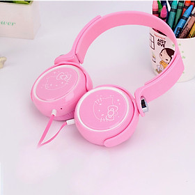 Mua Tai Nghe Headphone KT-30 Màu Hồng Họa Tiết Dễ Thương
