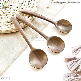 Mua Muỗng Gỗ Óc Chó Decor/Xúc Đồ Khô HAHANCO  CTL528  Size 13cm (01 Chiếc)