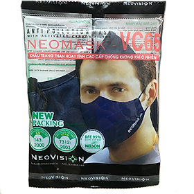 Khẩu Trang Than Hoạt Tính Neovision Neomask Vc 65 Tqg (Xanh)