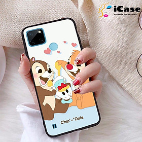 Ốp lưng iCase dành cho Realme C21Y chất liệu viền dẻo lưng cứng nhám TPU có hai lỗ xỏ dây đeo in nổi 4D hình bộ sưu tập Mouse 09