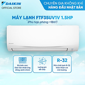 [Miến phí công lắp] - Model mới 2023 - Máy Lạnh Daikin FTF35XAV1V 1.5HP (12000 BTU) - Bền bỉ - Luồng gió dễ chịu - HÀNG CHÍNH HÃNG