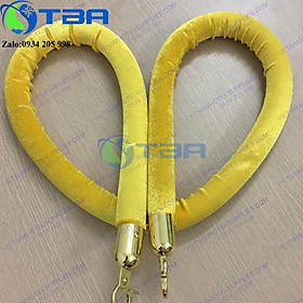 Mua Dây nhung màu vàng móc khóa mạ vàng thay thế cho trụ chắn inox nhập khẩu cao cấp